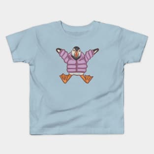 Puffer Coat Puffin Kids T-Shirt